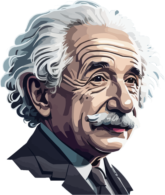 Albert Einstein portrait illustration