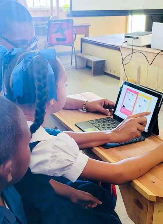 Children learning in Ghana