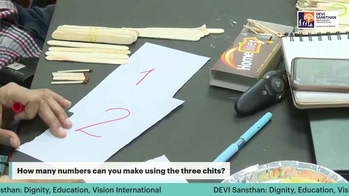 Number Whiz activity during an online training