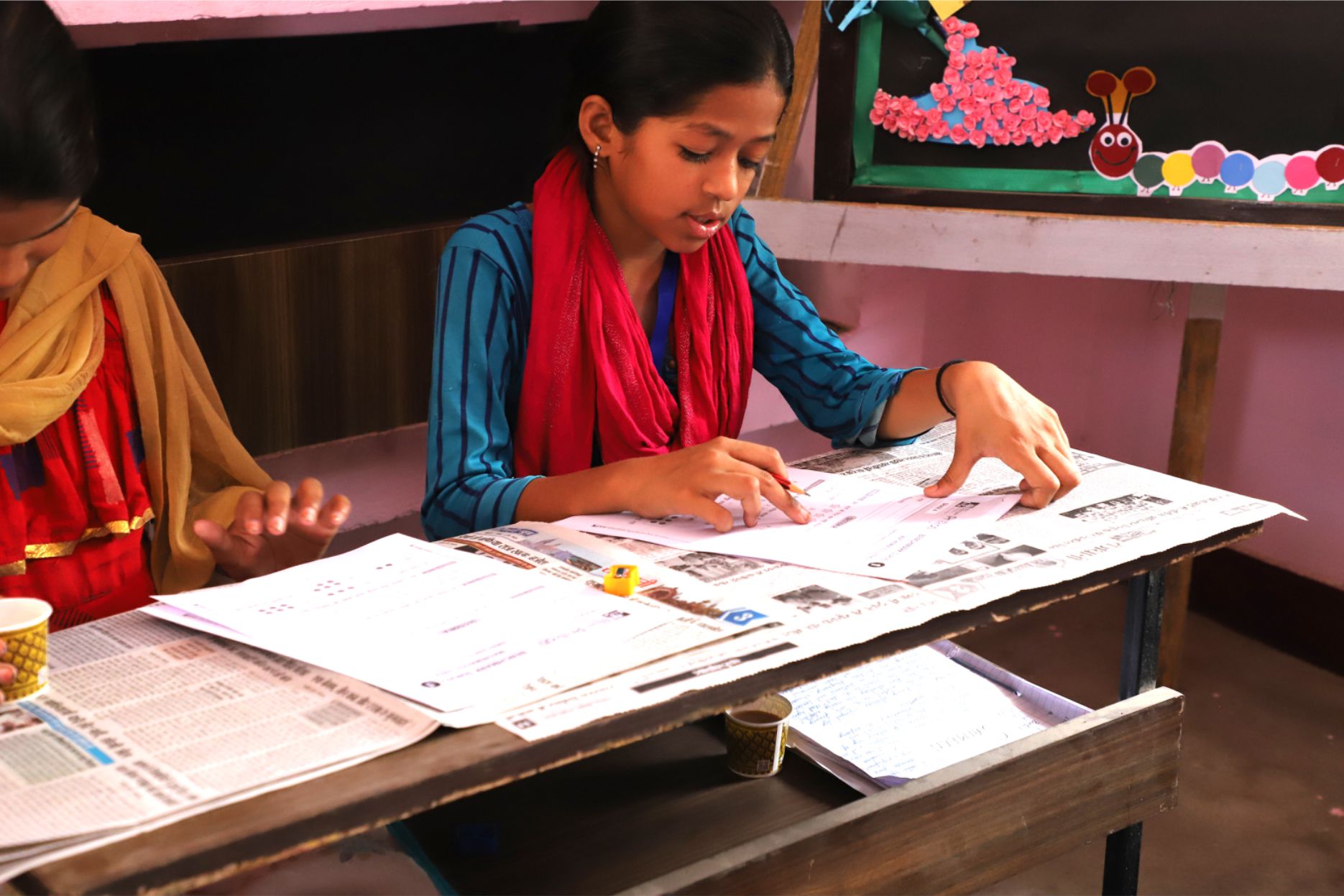 Children completing an ALfA assessment