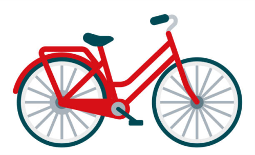 Illustration of a child learning to ride a bicycle